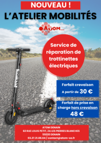 ATOM lance l'atelier Mobilités : réparation de trottinettes électriques !